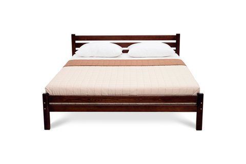 Двоспальне ліжко Марлін з дерева в стилі IKEA, масив вільхи, Горіх темний, 160х200 1485305226 фото