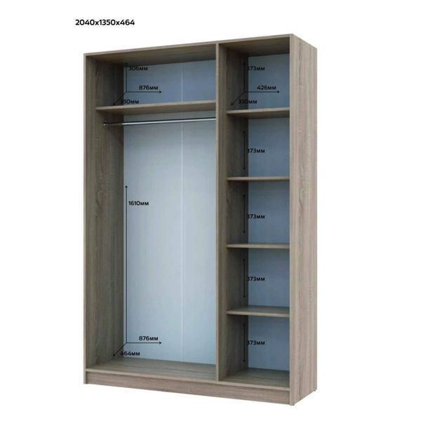Комплект шаф для одягу Doros Промо (2 шт.) 270х48х204 см Дуб сонома (DRS-011218) DRS-011218 фото