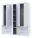 Комплект шаф для одягу Doros Гелар (2 шт.) 193,7х49,5х203,4 см Білий (DRS-011170) DRS-011170 фото 2