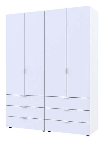 Комплект шаф для одягу Doros Гелар (2 шт.) 155х49,5х203,4 см Білий (DRS-011104) DRS-011104 фото