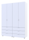 Комплект шкафов для одежды Doros Гелар (2 шт.) 155х49,5х203,4 см Белый (DRS-011104) DRS-011104 фото 1