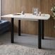 Обідній стіл розкладний LION Нота чорні ніжки Бетон Style 60x90/90x120 (LION-045134) LION-045134 фото 1