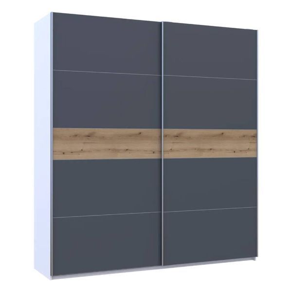 Шкаф-купе двухдверный Doros G-Caiser 220х60х240 см Белый/Графит/Дуб евок (DRS-011225) DRS-011225 фото