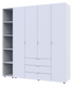Комплект шаф для одягу Doros Гелар (2 шт.) 193,2х49,5х203,4 см Білий (DRS-011183) DRS-011183 фото 1