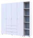 Комплект шаф для одягу Doros Гелар (2 шт.) 193,2х49,5х203,4 см Білий (DRS-011183) DRS-011183 фото 3