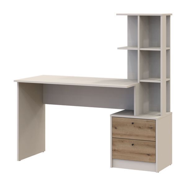 Офисный стол Doros Т7 Кашемир/Дуб Эвок 136х55х138 (DRS-011513) DRS-011513 фото
