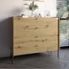 Комод с 4 ящиками LION Wood с черными ножками 100х90х45 см Дуб Артизан (LION-042978) LION-042978 фото 1