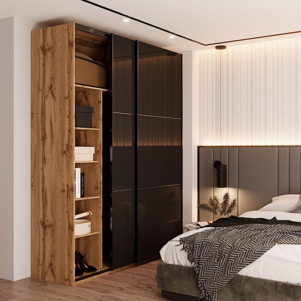 Шафа купе Doros G-Caiser Дуб Евок 2 Стекла / 3 частини 180х60х240 (DRS-011574) DRS-011614 фото