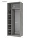 Шафа розпашна для одягу Doros Кен 90х52х210 см Білий/Бетон (DRS-011187) DRS-011187 фото 4