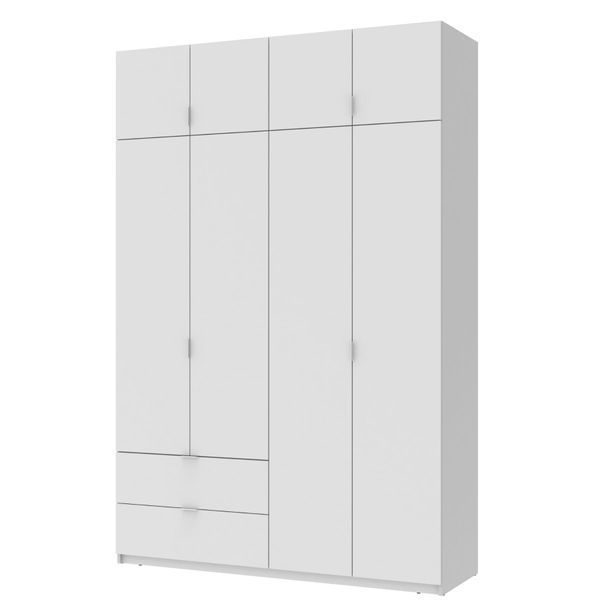 Шафа розпашна с антресолью Doros Лукас 160х50х240 см Білий (DRS-011193) DRS-011193 фото