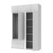 Шафа розпашна с антресолью Doros Лукас 160х50х240 см Білий (DRS-011193) DRS-011193 фото 3