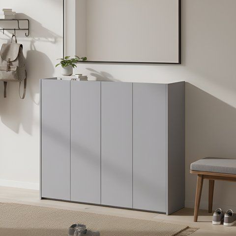 Тумба для обуви Doros Кассель Серый 4 ДСП 128х40х110 (41516226) DRS-011829 фото