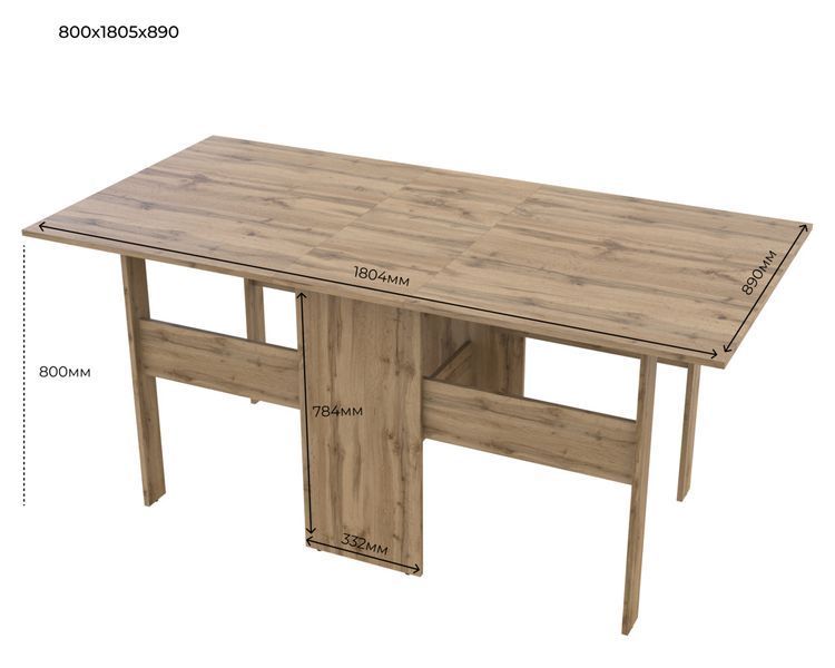 Столовий стіл Doros Торонто Дуб Артизан 180х89х80 (DRS-011506) DRS-011506 фото