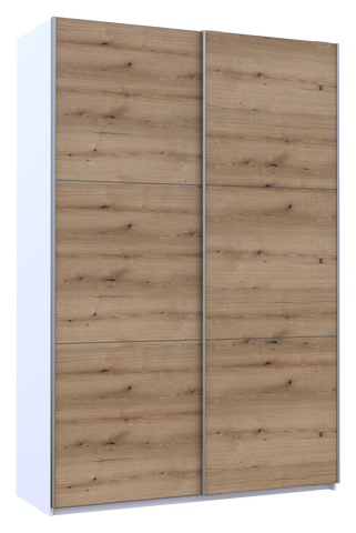 Шафа-купе двохдверна Doros G-Caiser 160х60х240 см Білий/Дуб евок (DRS-011022) DRS-011022 фото