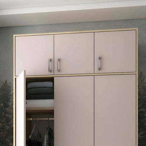 Антресоль висока Doros Ронді Дуб Артизан/Кашемір 3 ДСП 121х52х65 (DRS-011909) DRS-011909 фото