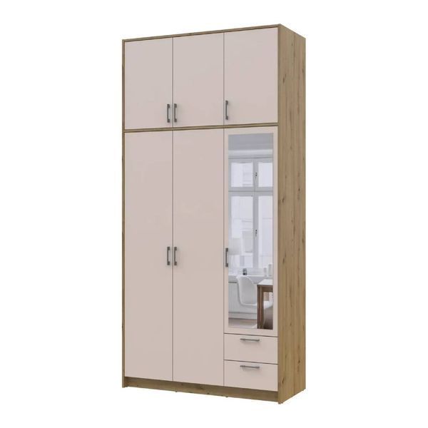 Антресоль высокая Doros Ронди Дуб Артизан/Кашемир 3 ДСП 121х52х65 (DRS-011909) DRS-011909 фото