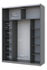 Шафа-купе двохдверна Doros G-Caiser 180х60х240 см Графіт/1 Дзеркало (DRS-011033) DRS-011033 фото 5
