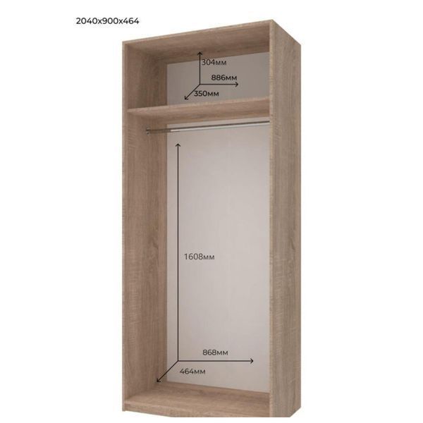 Комплект шкафов для одежды Doros Промо (2 шт.) 225х48х204 см Белый (DRS-011211) DRS-011211 фото