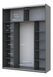 Шкаф-купе двухдверный Doros G-Caiser 180х60х240 см Графит/1 Черное стекло (DRS-011037) DRS-011037 фото 5