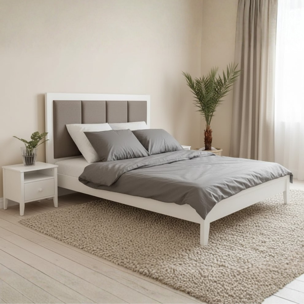 Ліжко Верона з м'яким узголів'ям 160x200 біле В001 фото