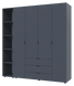 Комплект шаф для одягу Doros Гелар (2 шт.) 193,2х49,5х203,4 см Графіт (DRS-011153) DRS-011153 фото 1