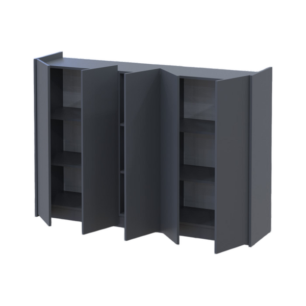 Тумба для взуття Doros Кассель Графіт 5 ДСП 159х40х110 (DRS-011831) DRS-011831 фото